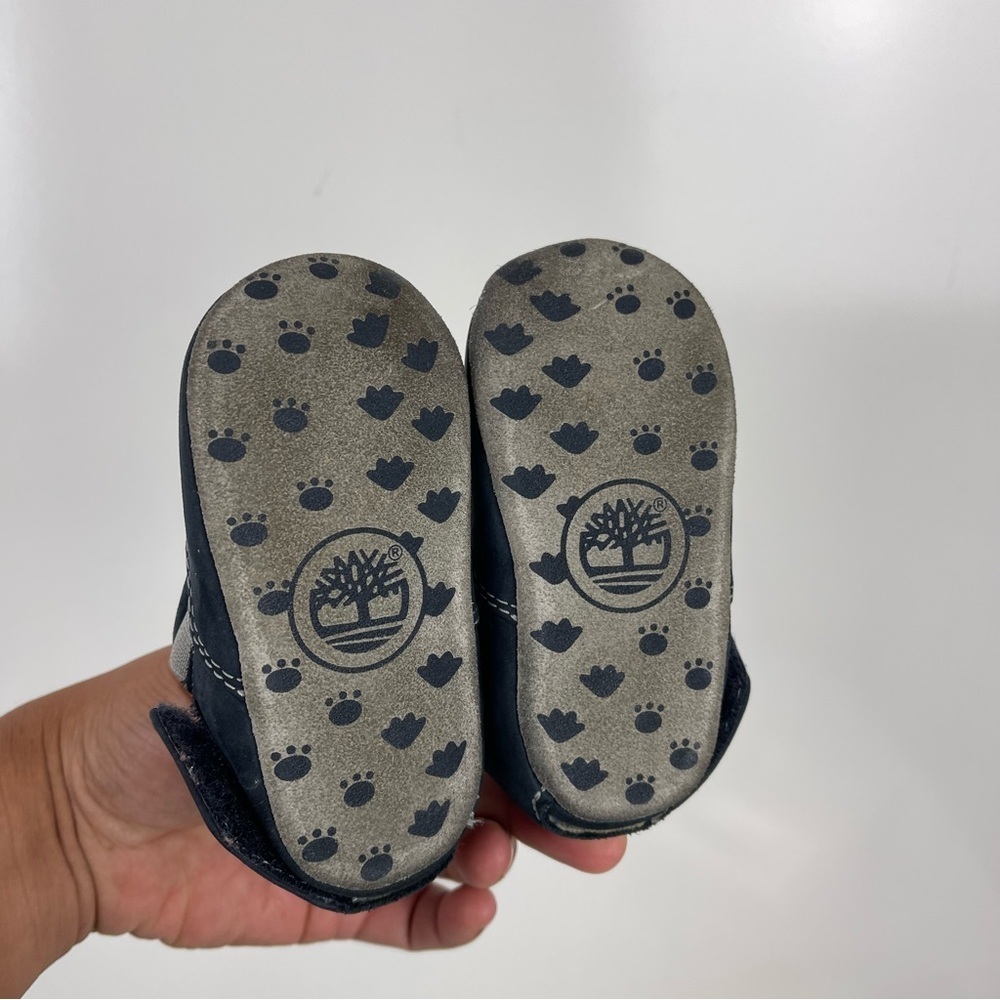 Timberland Infant Crib Shoes Blue Rhino Soft Sole Leather Size 2 - Picture 4 of 9